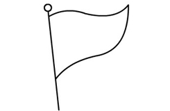 怎么画旗帜三角旗简笔画好看又简单