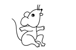老鼠怎么画最简单 来看老鼠简笔画画法