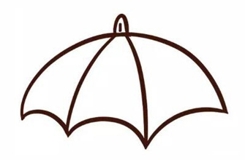 雨伞怎么画简单又漂亮 来学雨伞简笔画画法