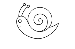 蜗牛画法步骤 一起来学蜗牛简笔画