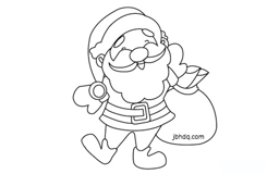 圣诞老人画法 一起来学圣诞老人简笔画