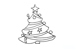 圣诞树简笔画如何画 一步一步教你圣诞树简笔画画法