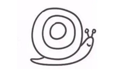 儿童画蜗牛简笔画 简单又漂亮