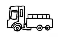 小货车画法简单又漂亮 来学小货车简笔画