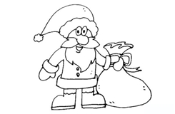 圣诞老人画法图解 一起来学圣诞老人简笔画