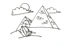 如何画金字塔简单又漂亮 金字塔简笔画画法