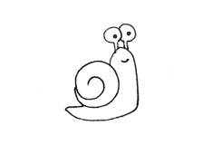 蜗牛画法 一起来学蜗牛简笔画