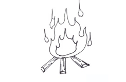 火堆怎么画才好看 火堆简笔画教程