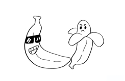 8步画香蕉画法 来学香蕉简笔画