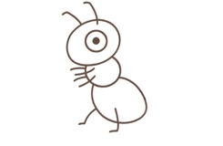 一步一步教你画小蚂蚁简笔画
