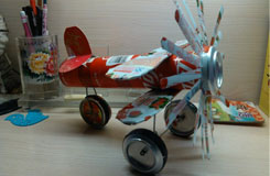 易拉罐飞机制作方法 易拉罐手工制作螺旋桨飞机