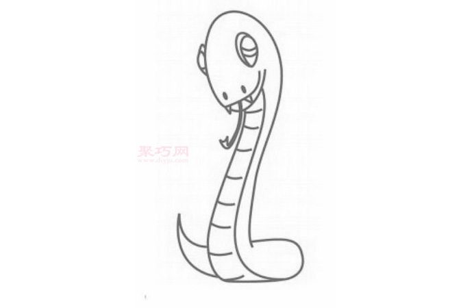 小蛇简笔画第3步
