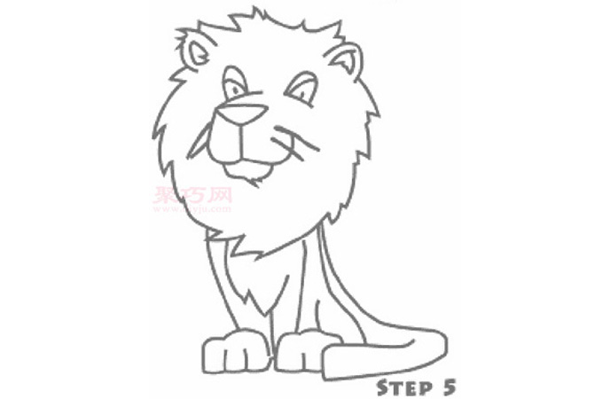 儿童简笔画狮子先生的画法 教你怎样画狮子先生简笔画