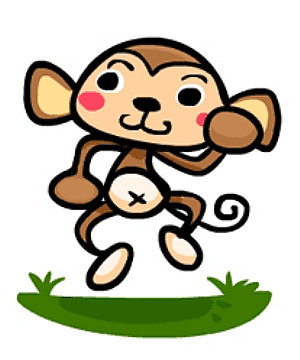 猴子简笔画第1步