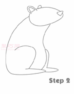 大老鼠简笔画第3步