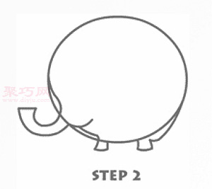 小象简笔画第3步