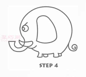 小象简笔画第5步