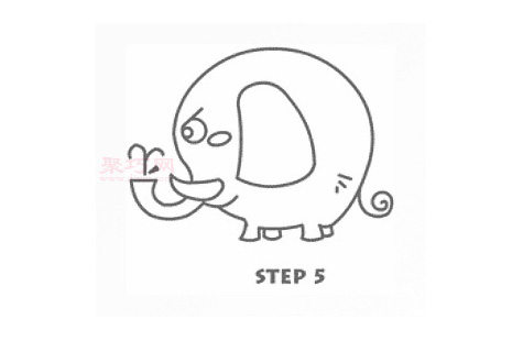 小象简笔画第6步