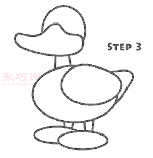 鸭子简笔画第4步