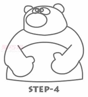 大熊猫简笔画第5步