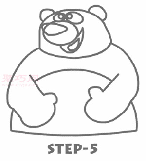 大熊猫简笔画第6步