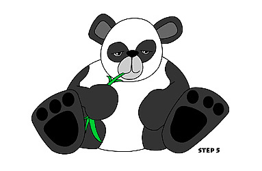 熊猫简笔画第5步