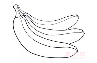 香蕉简笔画第4步