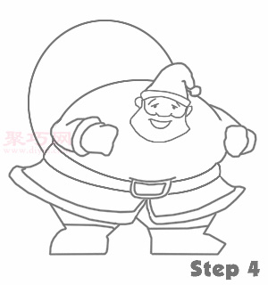 圣诞老人简笔画第5步