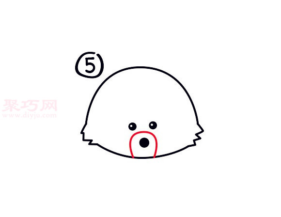 小熊猫简笔画第5步