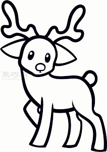 儿童简笔画驯鹿的画法 教你如何画驯鹿简笔画
