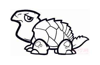 海龟简笔画第8步