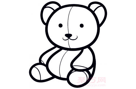 儿童简笔画泰迪熊的画法 教你怎样画泰迪熊简笔画