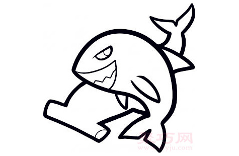 大鲨鱼简笔画第7步