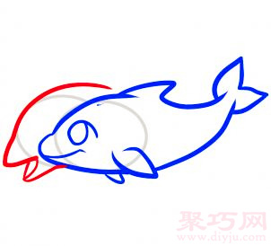 海豚简笔画第5步