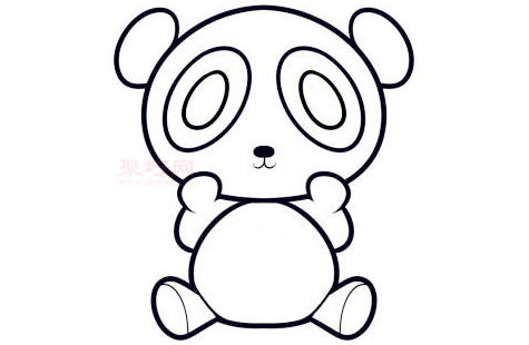 简易画熊猫的步骤 画熊猫的简笔画图片
