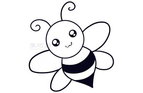 蜜蜂简笔画第6步