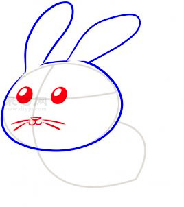 小兔子简笔画第3步