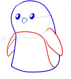 小企鹅简笔画第4步