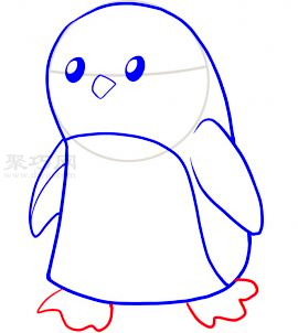 小企鹅简笔画第5步