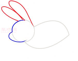兔子简笔画第3步