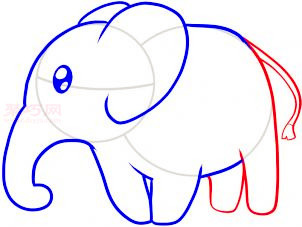 大象简笔画第5步
