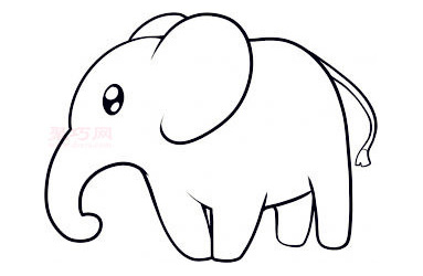 大象简笔画第6步