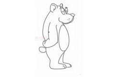 简易画小熊的步骤 画小熊的简笔画图片
