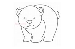 幼儿简笔画北极熊的画法 教你如何画北极熊简笔画