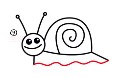 儿童简笔画蜗牛的画法 教你如何画蜗牛简笔画