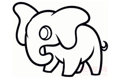 简易画幼儿大象的步骤 画幼儿大象的简笔画图片