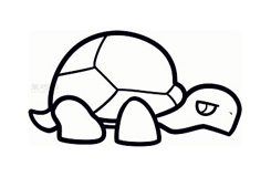 简易画乌龟的步骤 画乌龟的简笔画图片