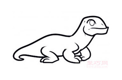 简易画科莫多巨蜥的步骤 画科莫多巨蜥的简笔画图片