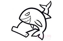 幼儿简笔画大鲨鱼的画法 教你如何画大鲨鱼简笔画