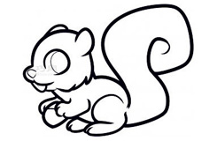 儿童简笔画松鼠的画法 教你怎样画松鼠简笔画